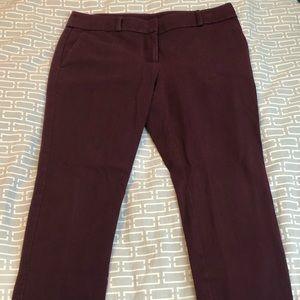 LOFT Marisa Skinny Burgundy pants